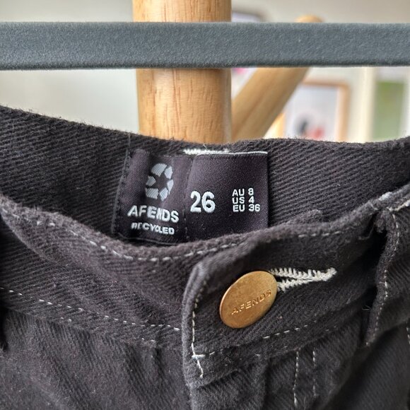 Afends Moss Workwear Carpenter Pants – Washed Black, Size 26 - Picture 8 of 11